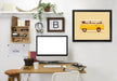 Yellow Van By Florent Bodart - Black Framed Print - Wall Art - Americanflat