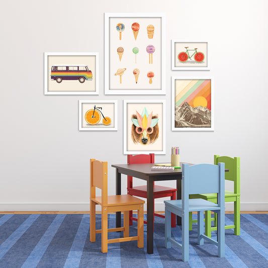 Fun & Funky Children's Framed Art Set - Art Set - Americanflat