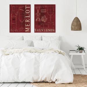 Sauvignonby American Flat by Marco Fabiano - 2 Piece Wrapped Canvas Set - Americanflat