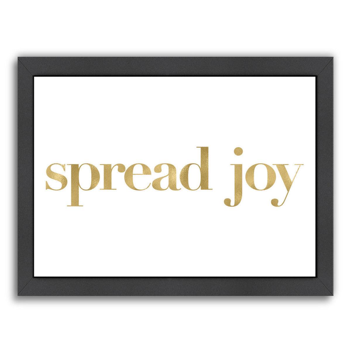 Spread Joy Gold On White by Amy Brinkman Framed Print - Americanflat