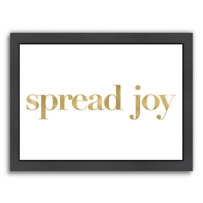 Spread Joy Gold On White by Amy Brinkman Framed Print - Americanflat