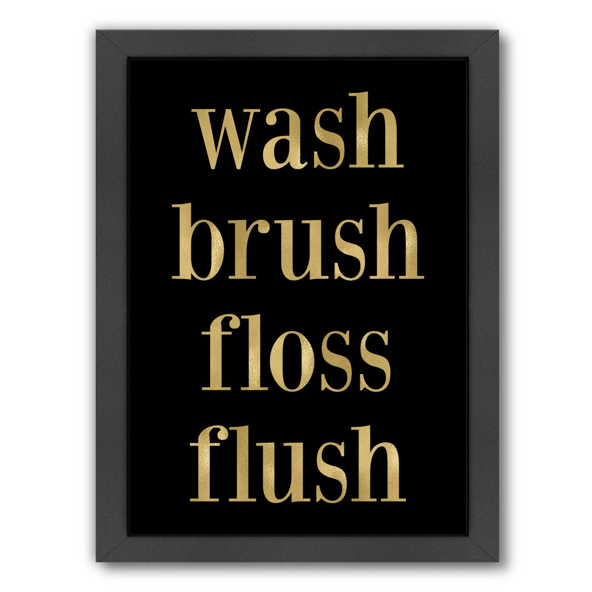 Wash Brush Floss Gold On by Amy Brinkman Framed Print - Americanflat