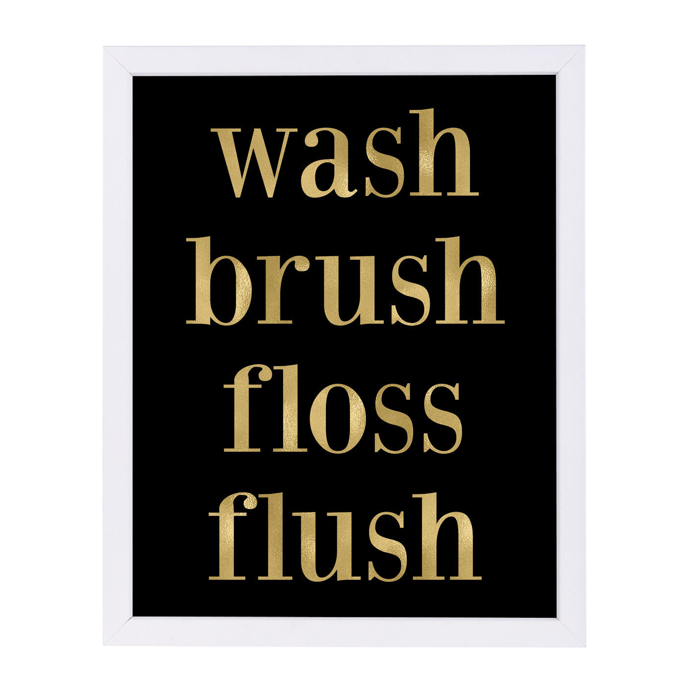 Wash Brush Floss Gold On by Amy Brinkman Framed Print - Americanflat