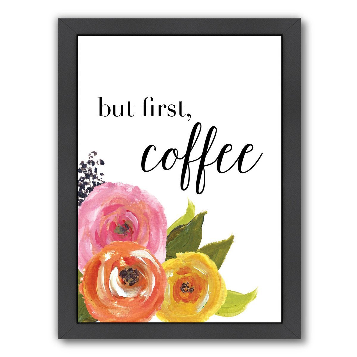 But First Coffee by Amy Brinkman Framed Print - Americanflat