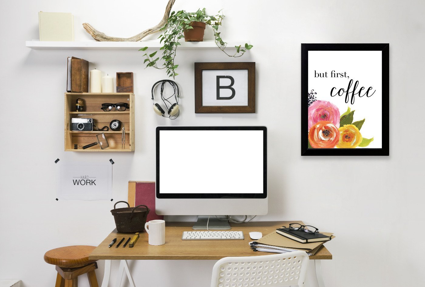 But First Coffee by Amy Brinkman Framed Print - Americanflat