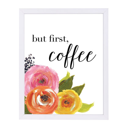 But First Coffee by Amy Brinkman Framed Print - Americanflat