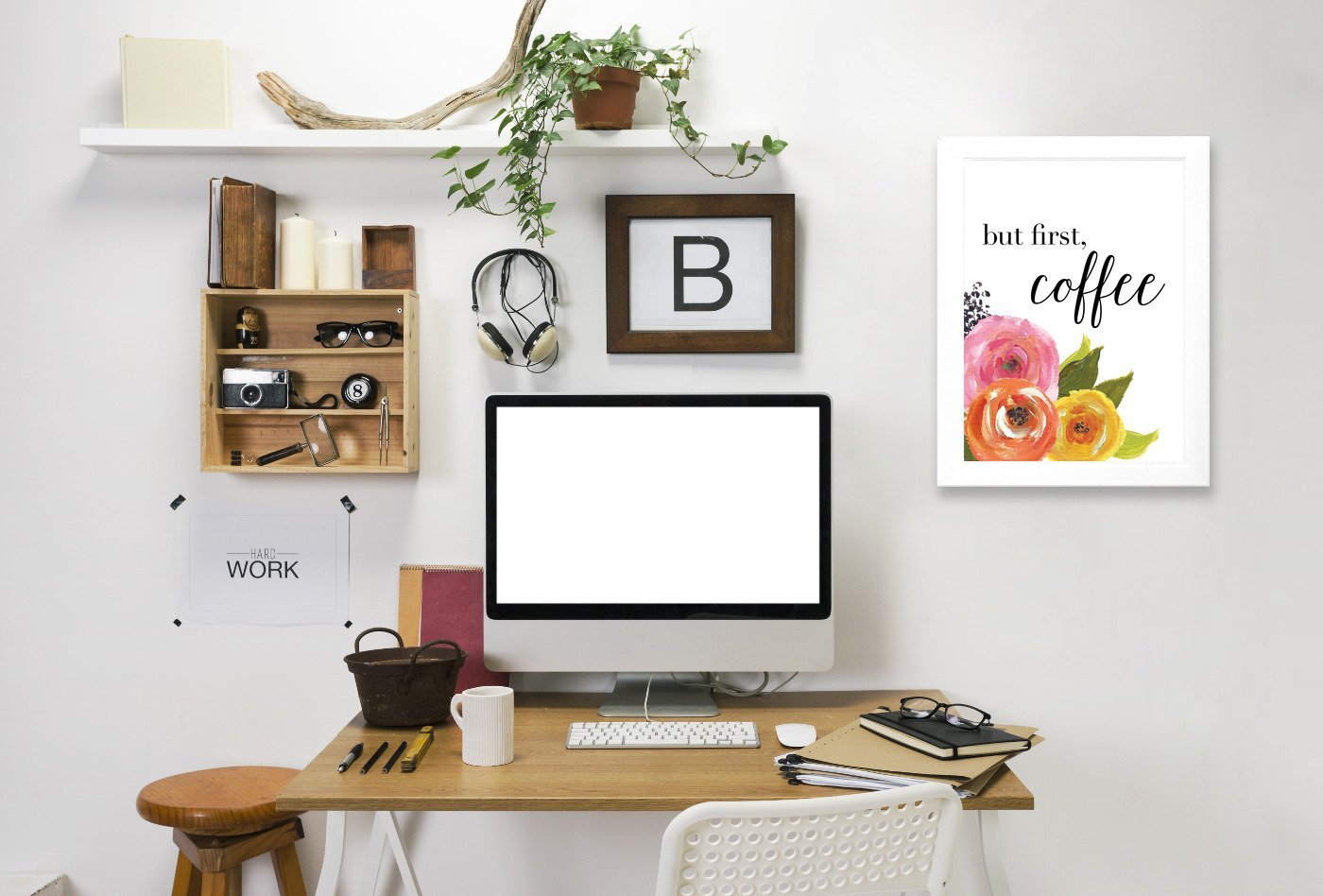 But First Coffee by Amy Brinkman Framed Print - Americanflat