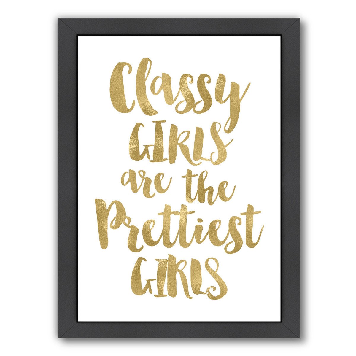 Classy Girls Gold White by Amy Brinkman Framed Print - Wall Art - Americanflat