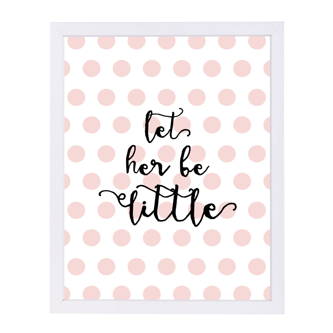 Let Her Be Little Polka dots Pink by Amy Brinkman Framed Print - Americanflat