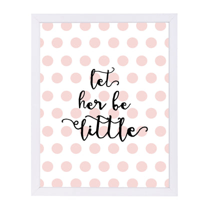 Let Her Be Little Polka dots Pink by Amy Brinkman Framed Print - Americanflat