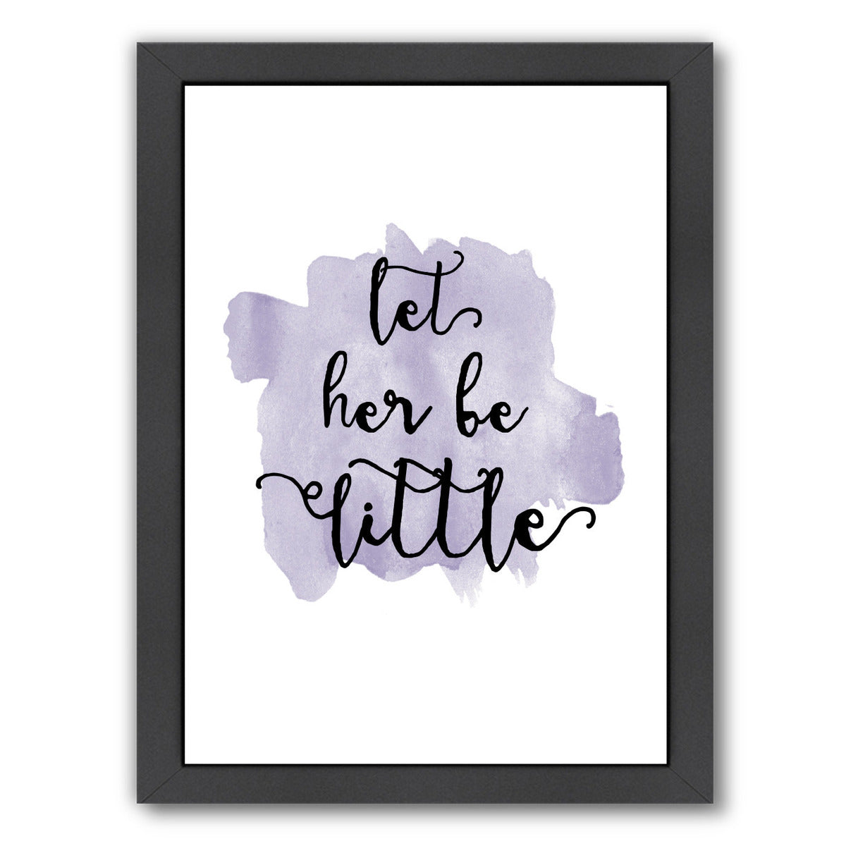 Let Her Be Little Watercolor Lavender by Amy Brinkman Framed Print - Americanflat