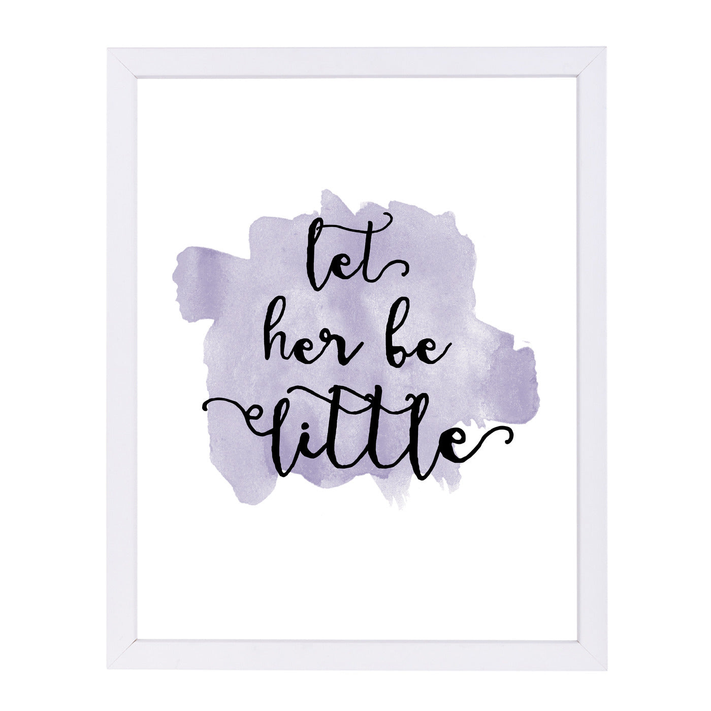 Let Her Be Little Watercolor Lavender by Amy Brinkman Framed Print - Americanflat