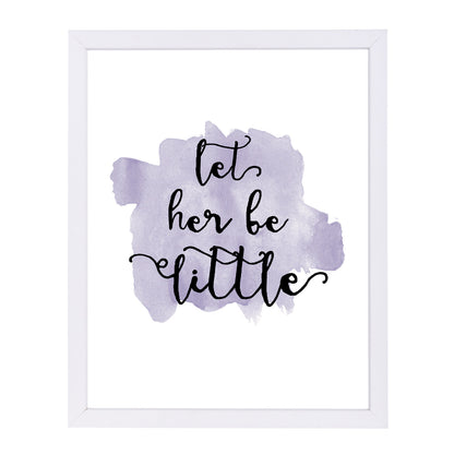 Let Her Be Little Watercolor Lavender by Amy Brinkman Framed Print - Americanflat