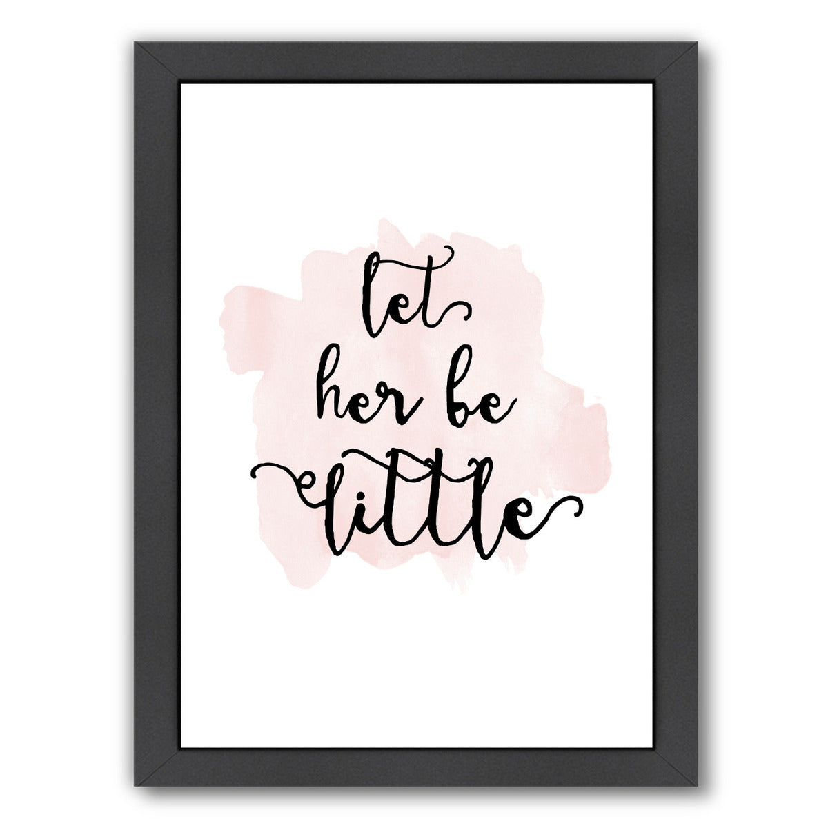 Let Her Be Little Watercolor Pink by Amy Brinkman Framed Print - Americanflat
