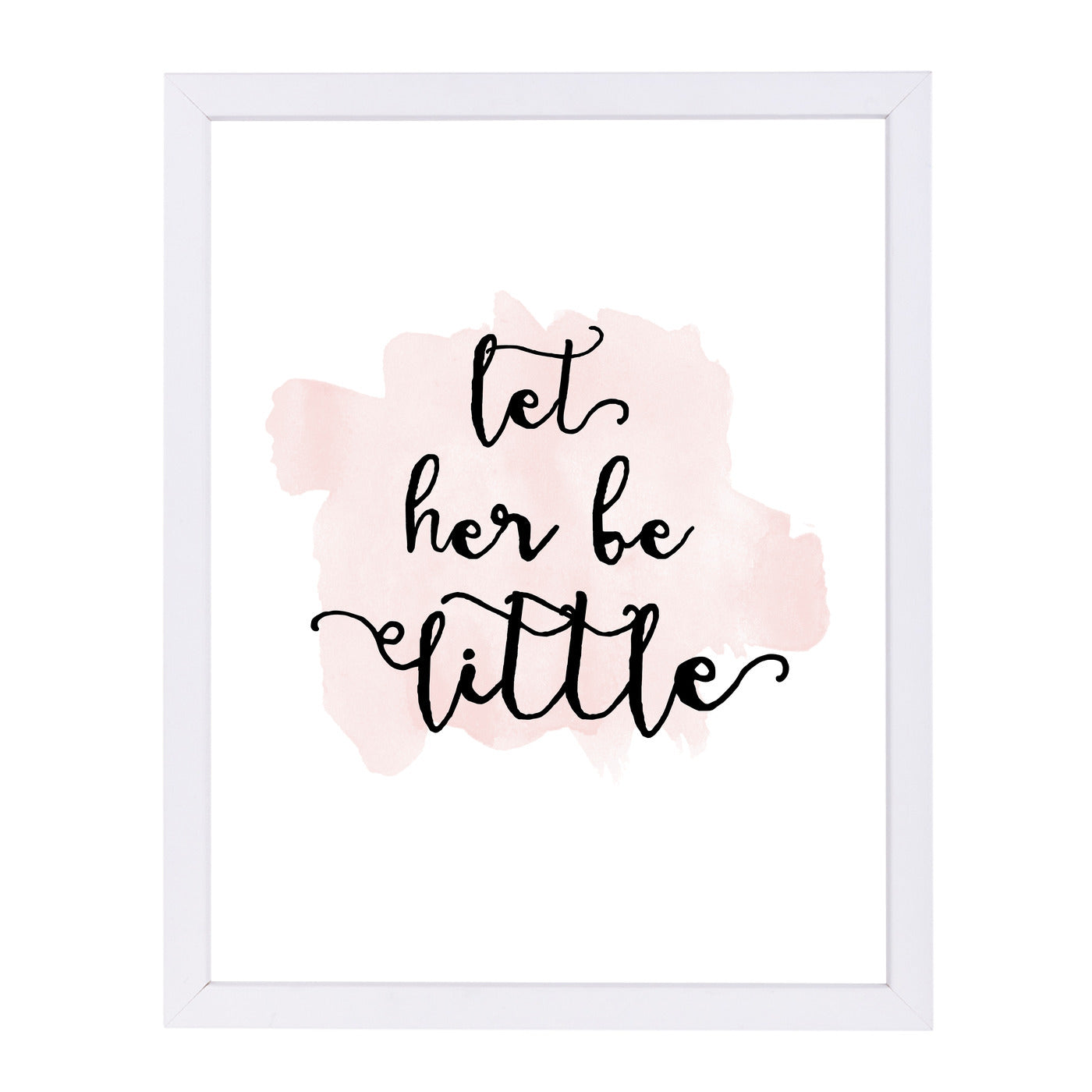 Let Her Be Little Watercolor Pink by Amy Brinkman Framed Print - Americanflat