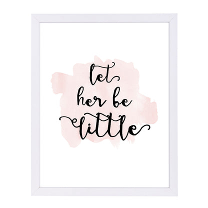 Let Her Be Little Watercolor Pink by Amy Brinkman Framed Print - Americanflat