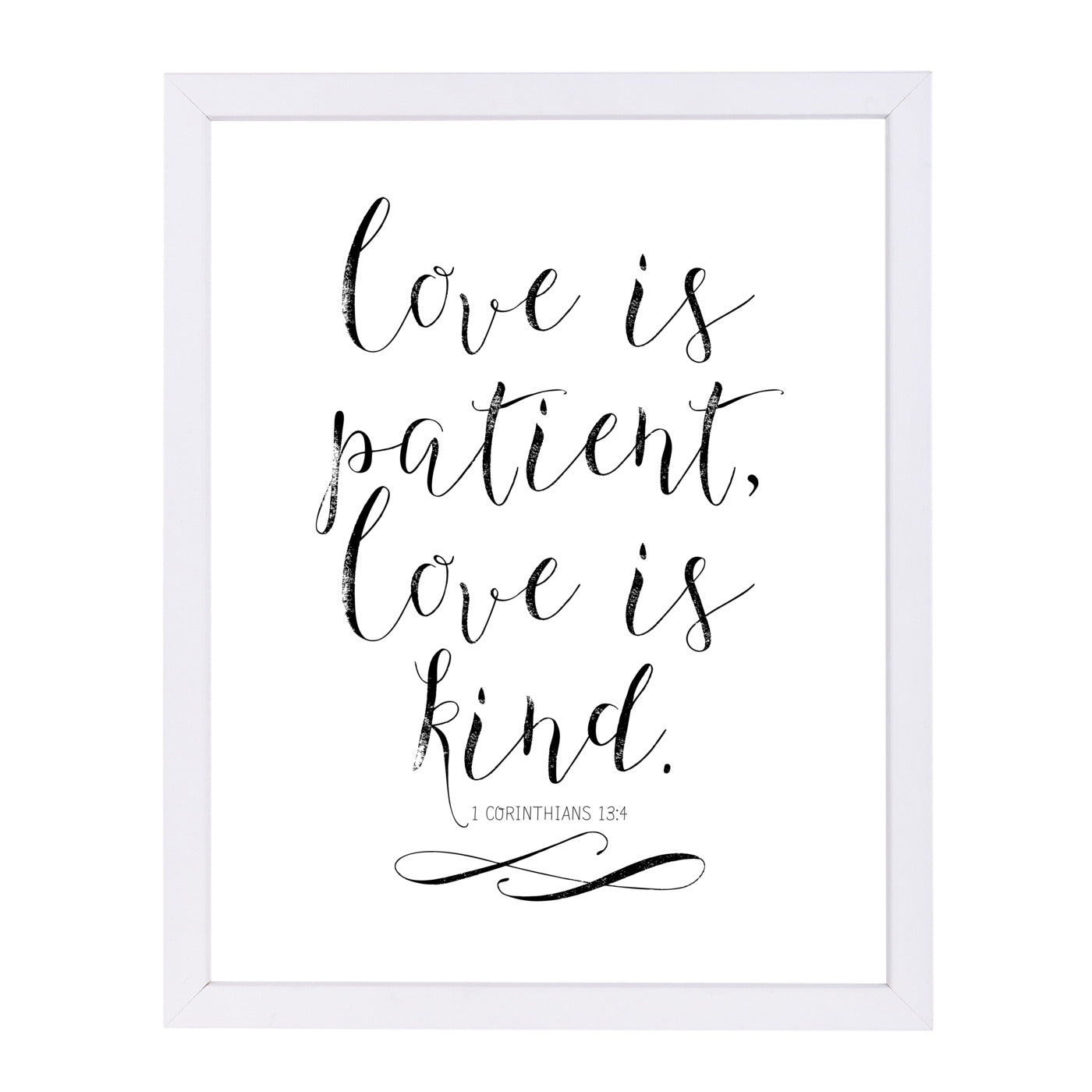 Love Is Patient Love Is Kind Chalkboard 01 by Amy Brinkman Framed Print - Americanflat