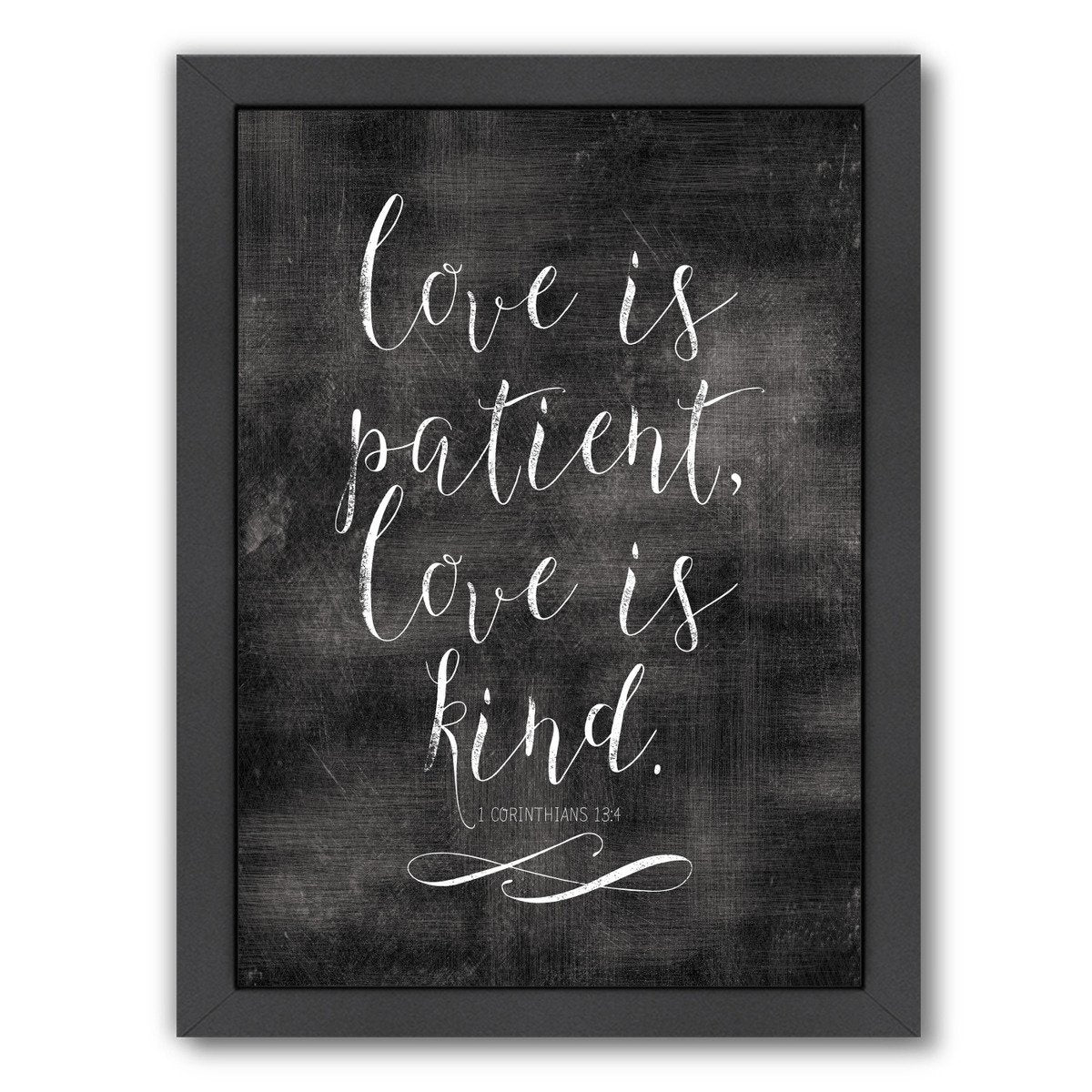 Love Is Patient Love Is Kind White 01 by Amy Brinkman Framed Print - Wall Art - Americanflat