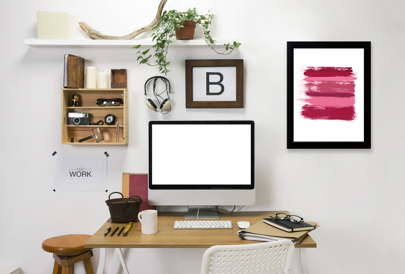 Wash Over Me Modern Pink by Amy Brinkman Framed Print - Americanflat