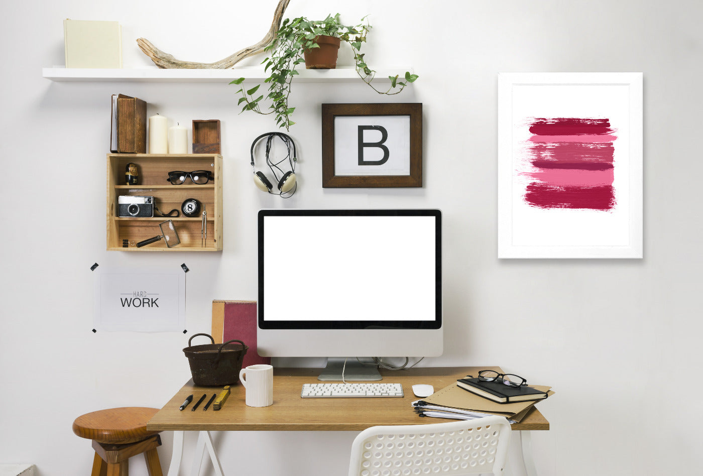 Wash Over Me Modern Pink by Amy Brinkman Framed Print - Americanflat