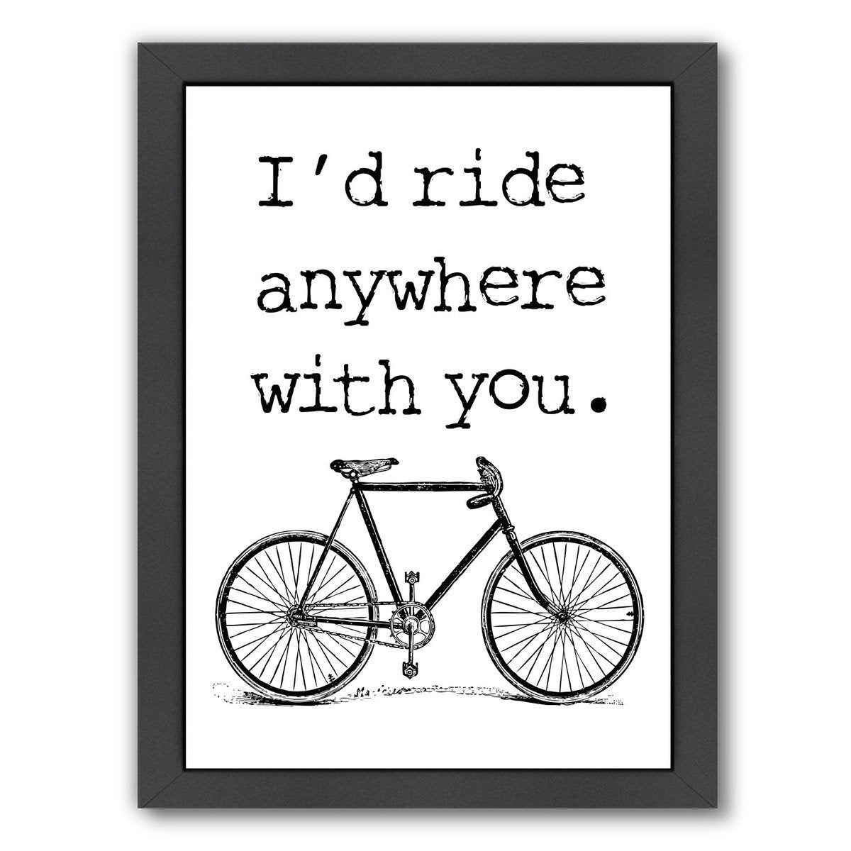 Bicycle Ride Anywhere by Amy Brinkman Framed Print - Americanflat