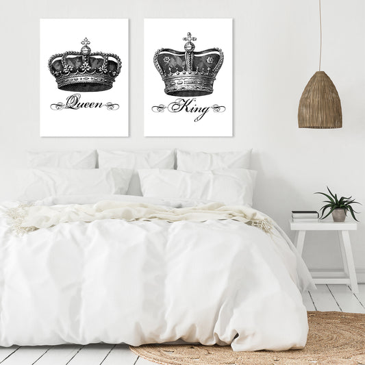Crown King by Amy Brinkman - 2 Piece Wrapped Canvas Set - Americanflat