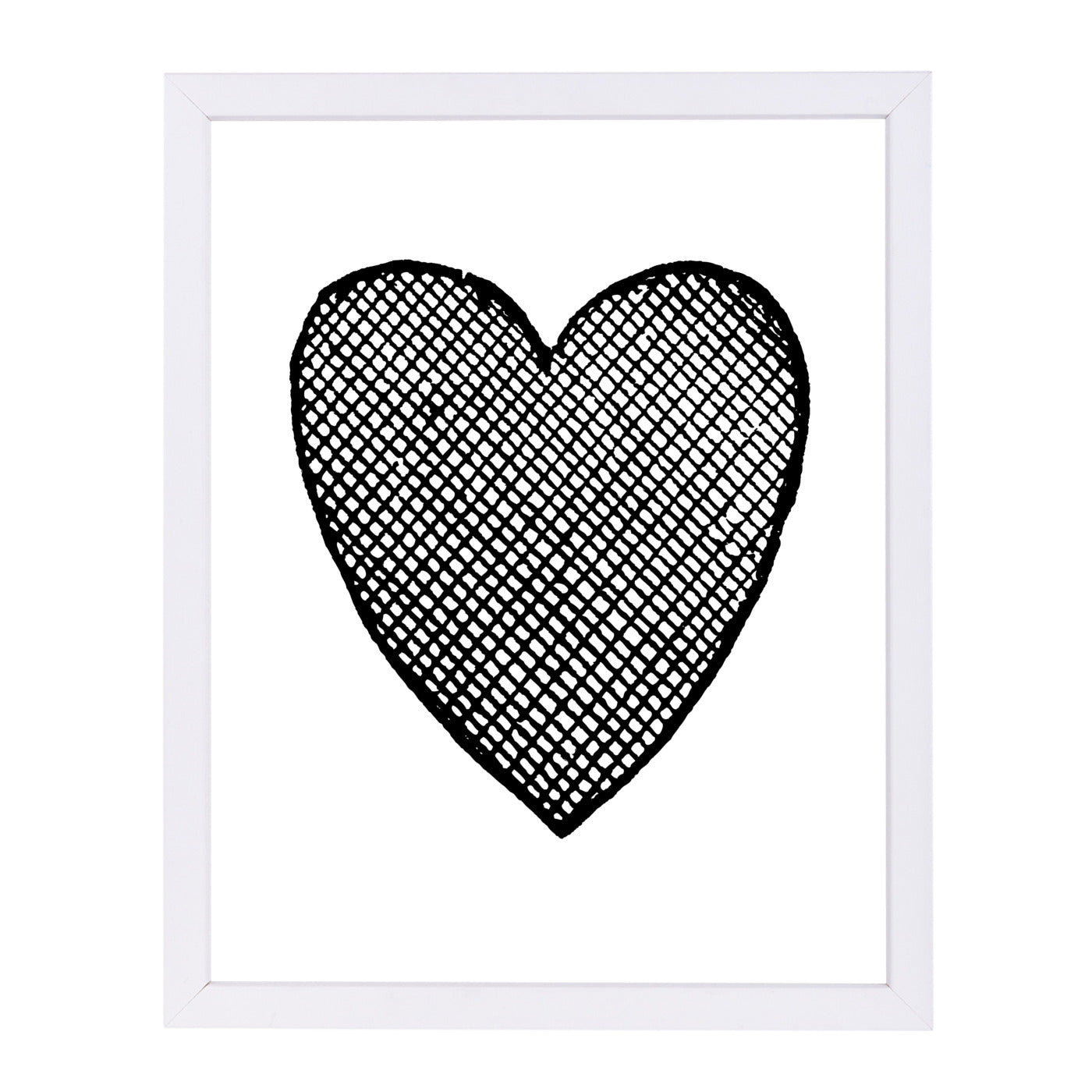 Heart Crosshatched by Amy Brinkman Framed Print - Americanflat