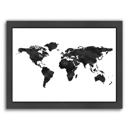 World Map  by Amy Brinkman Framed Print - Americanflat