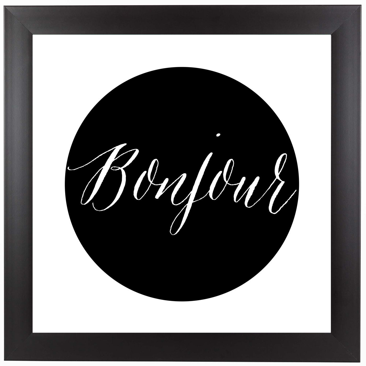Bonjour Black by Amy Brinkman Framed Print - Americanflat