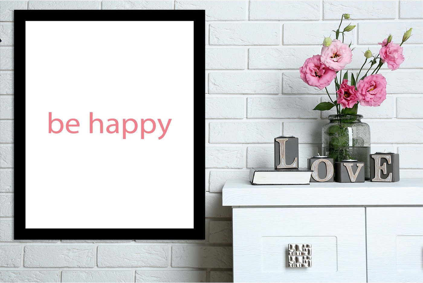 Be Happy by Jetty Printables Framed Print - Americanflat