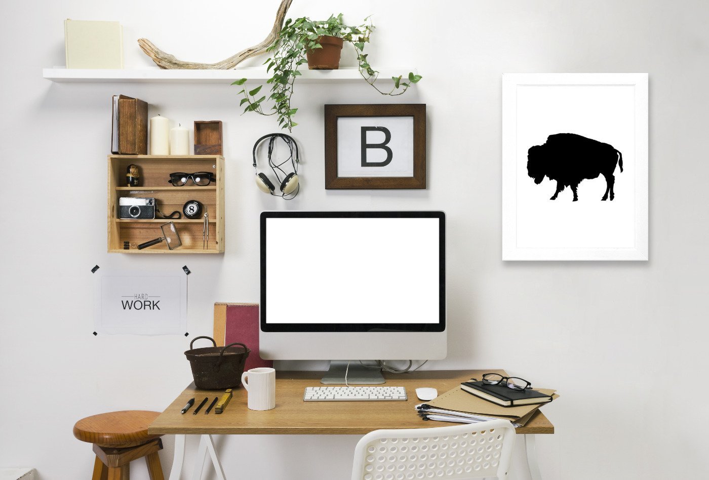 Black Buffalo by Jetty Printables Framed Print - Americanflat
