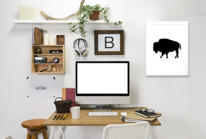 Black Buffalo by Jetty Printables Framed Print - Americanflat