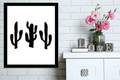Black Cactus by Jetty Printables Framed Print - Americanflat
