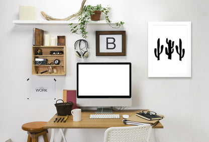 Black Cactus by Jetty Printables Framed Print - Americanflat