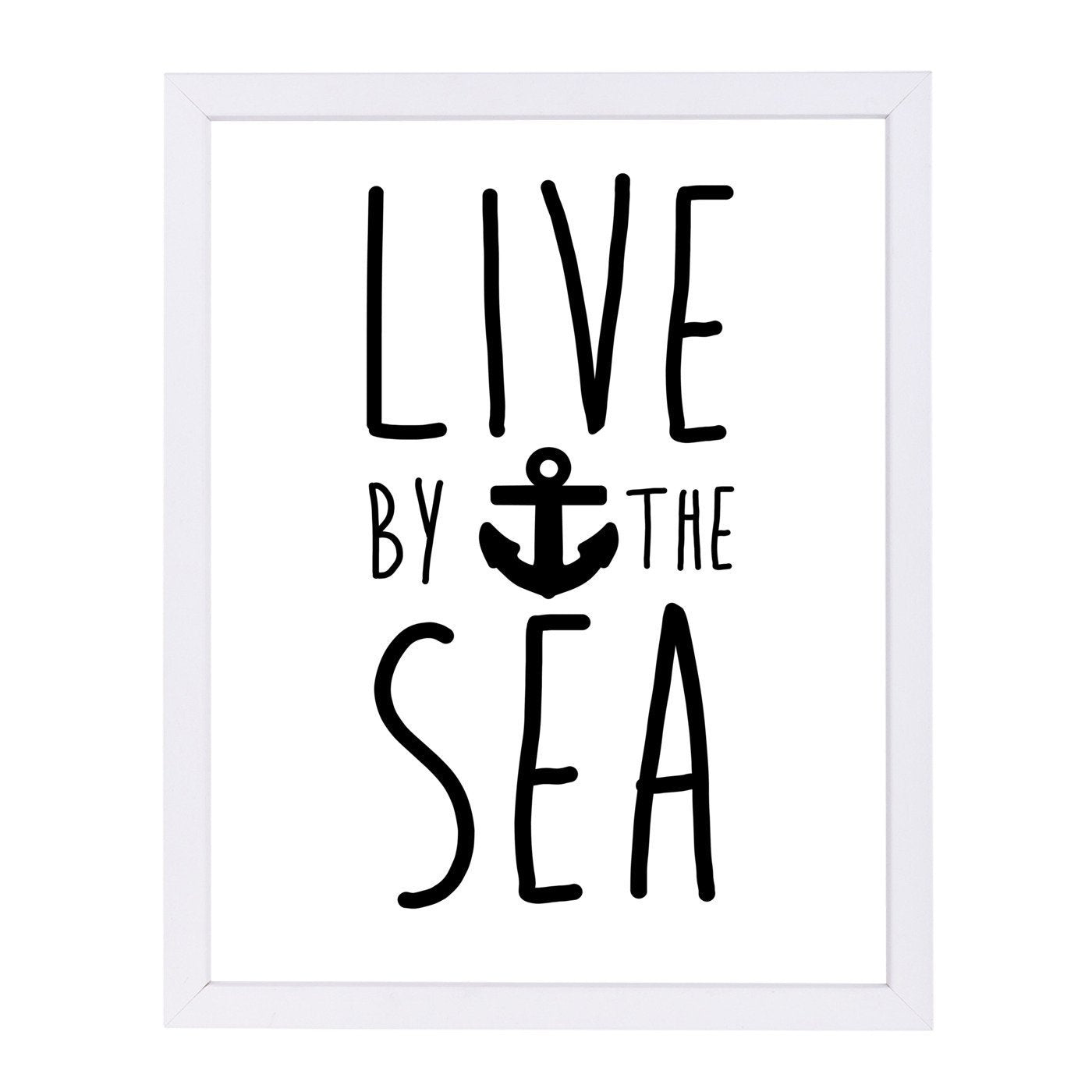 Black Live by the Sea by Jetty Printables Framed Print - Americanflat