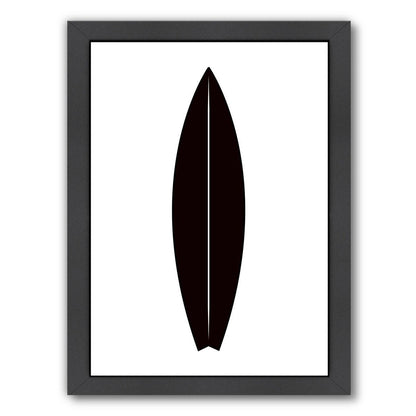 Black Surfboard by Jetty Printables Framed Print - Americanflat