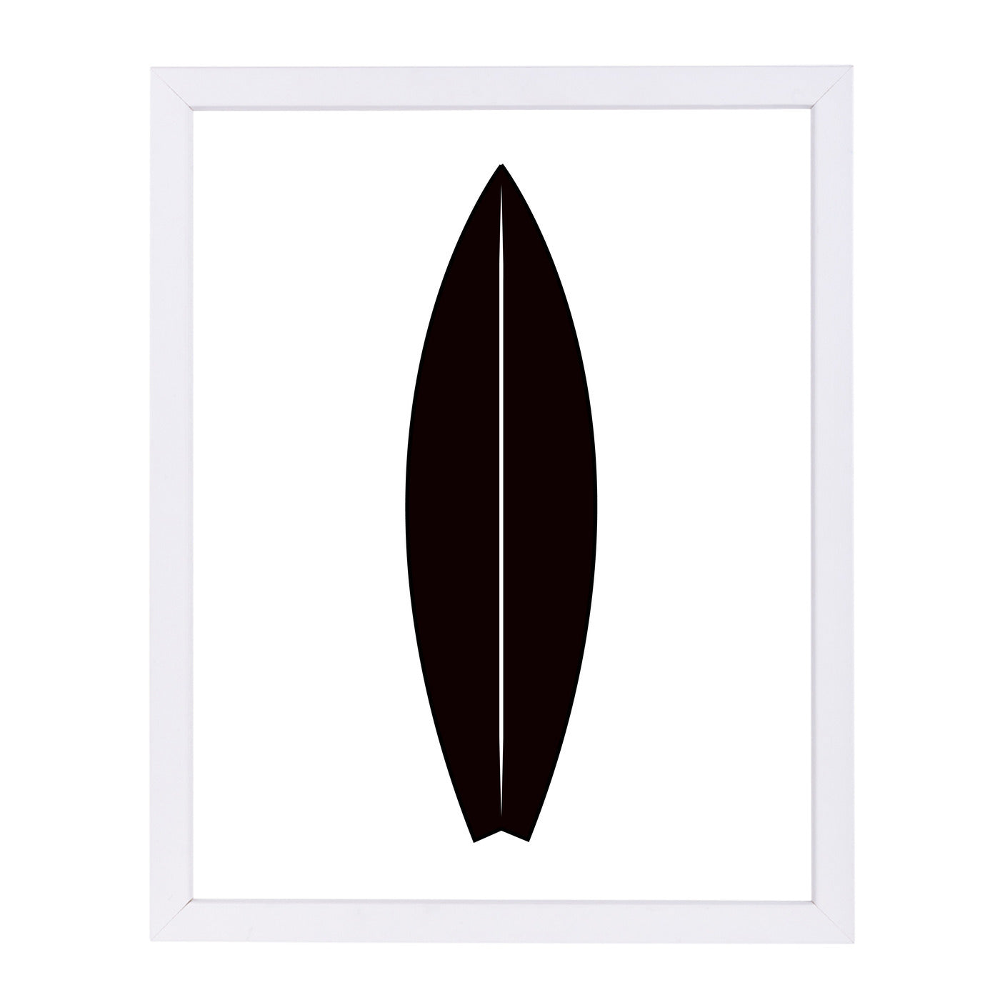 Black Surfboard by Jetty Printables Framed Print - Americanflat