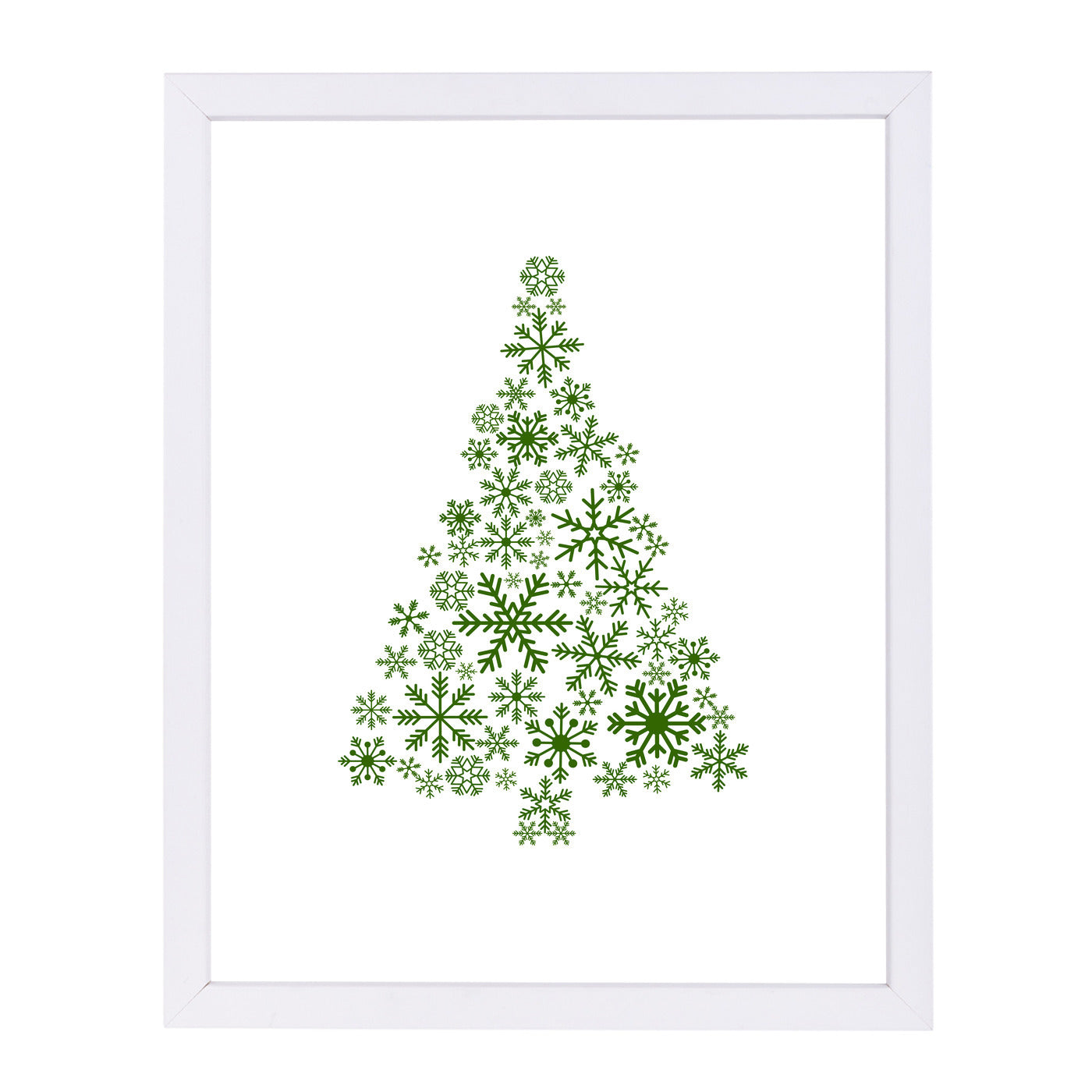 Green Snowflake Tree by Jetty Printables Framed Print - Americanflat