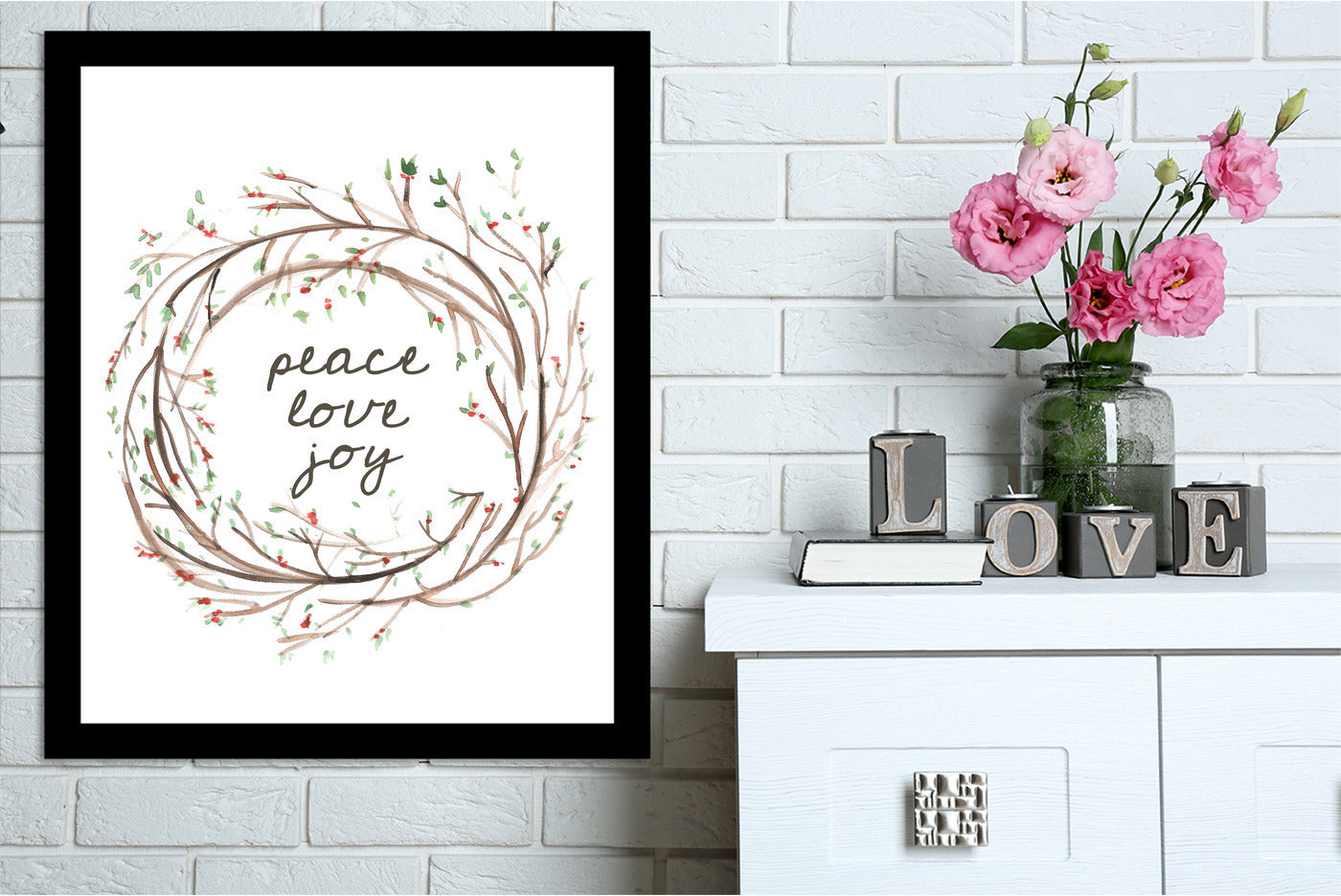 Peace Love Jo by Jetty Printables Framed Print - Americanflat