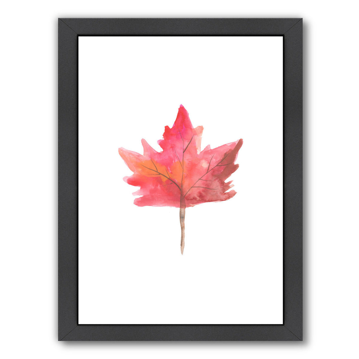 Watercolor 1 Leaf by Jetty Printables Framed Print - Americanflat