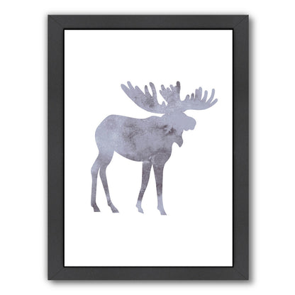 Watercolor Grey Moos by Jetty Printables Framed Print - Americanflat