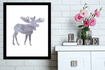 Watercolor Grey Moos by Jetty Printables Framed Print - Americanflat