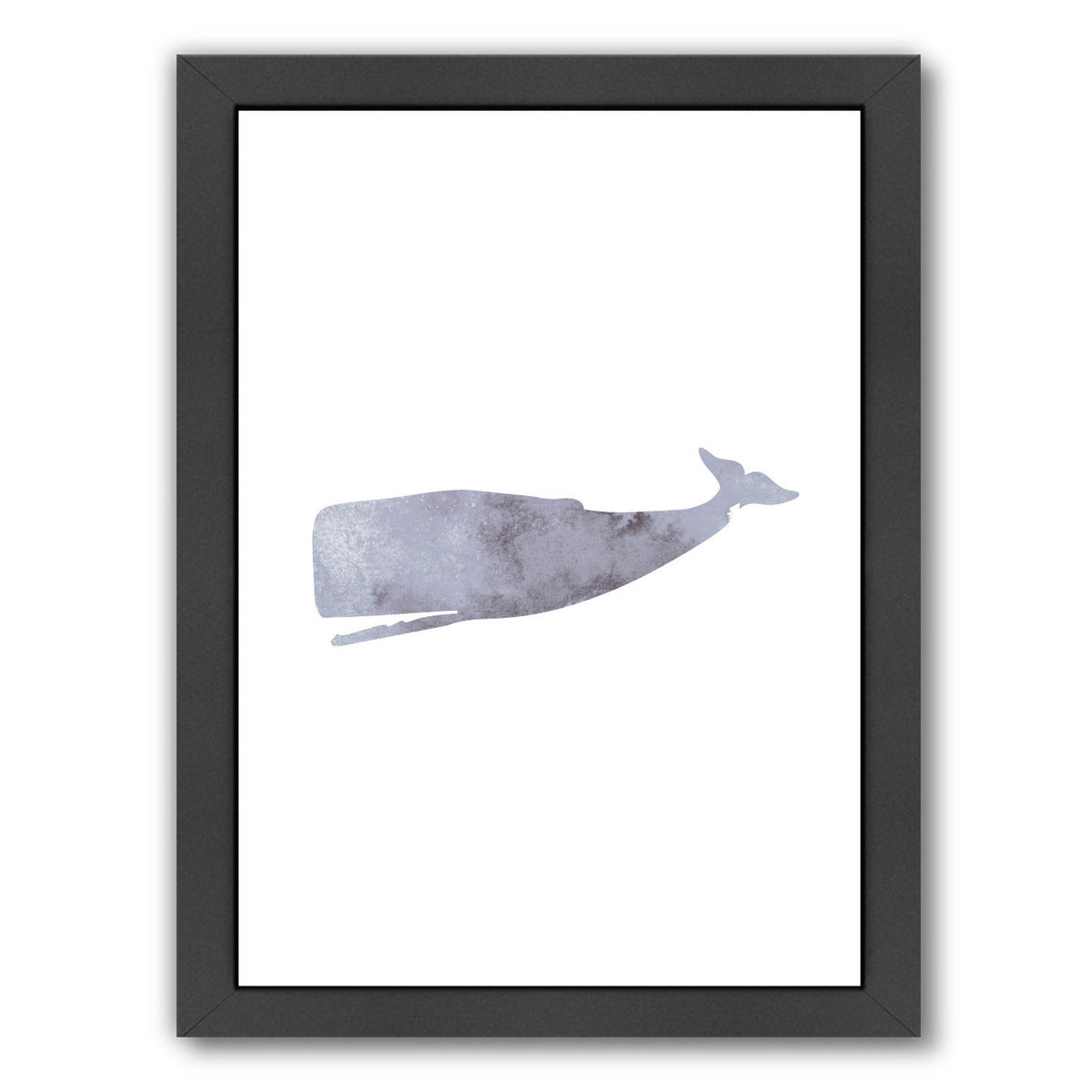 Watercolor Grey Whale by Jetty Printables Framed Print - Americanflat