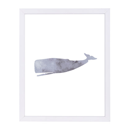 Watercolor Grey Whale by Jetty Printables Framed Print - Americanflat