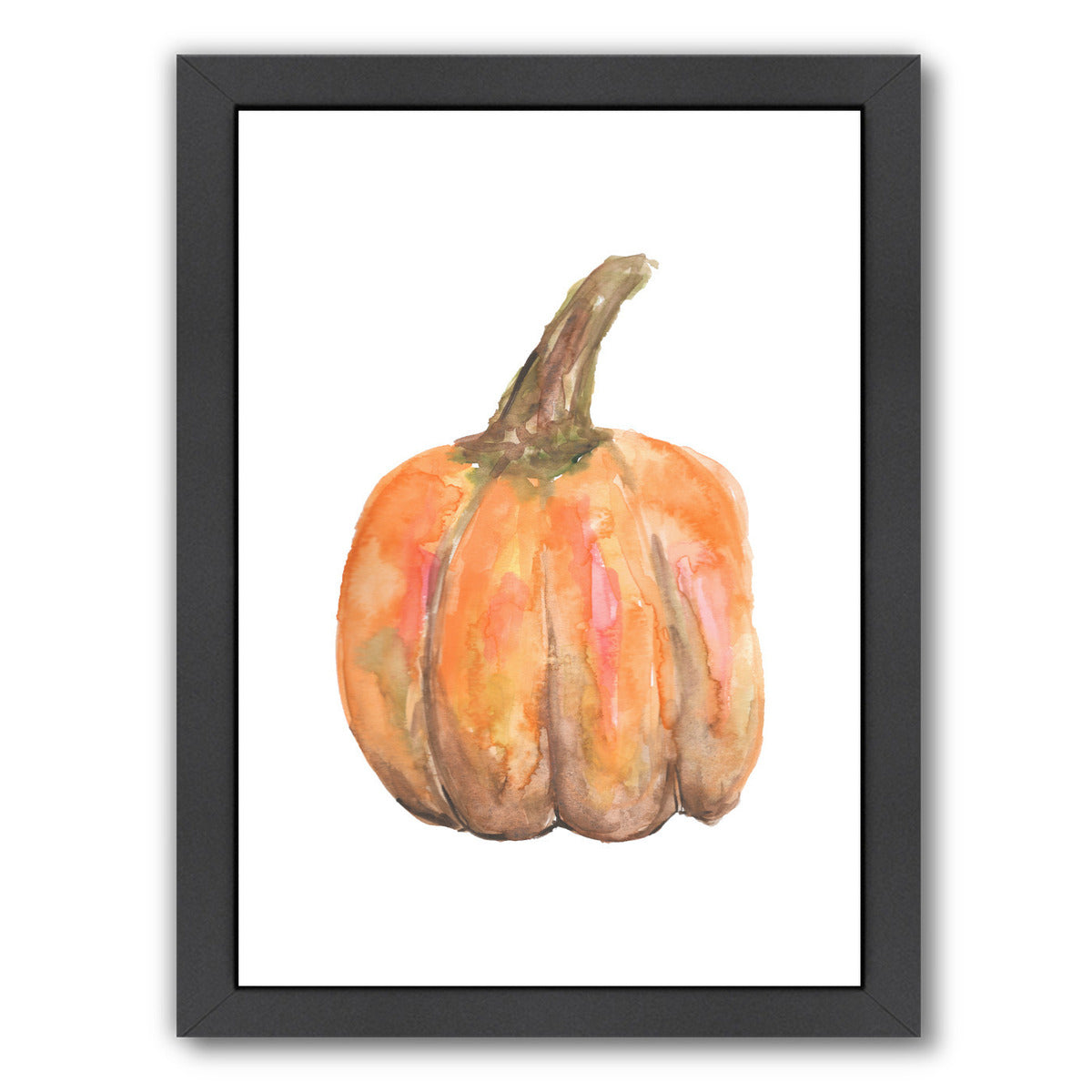Watercolor Pumpkin by Jetty Printables Framed Print - Americanflat