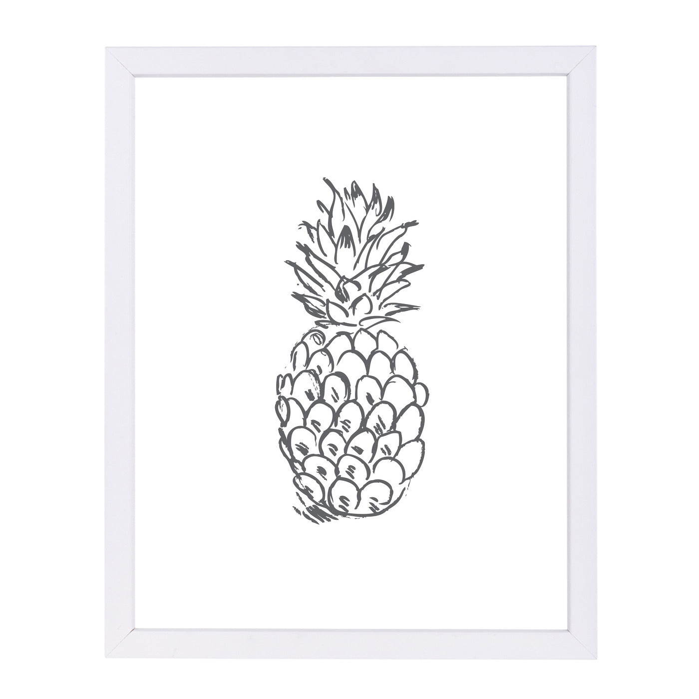 Gray Pineapple  by Jetty Printables Framed Print - Americanflat