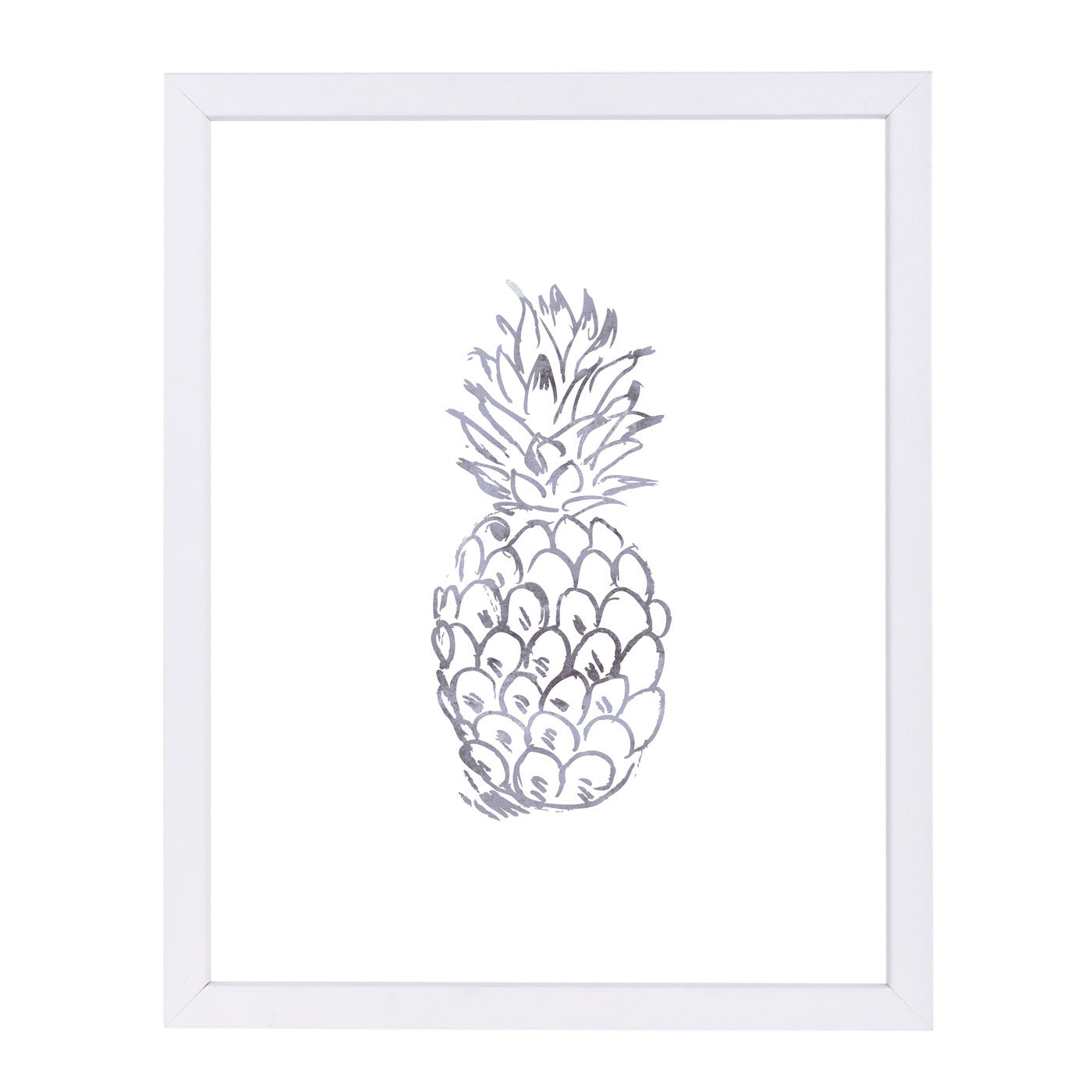 Watercolor Gray Pineapple  by Jetty Printables Framed Print - Americanflat