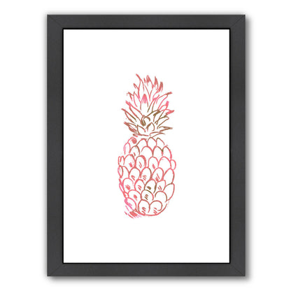 Watercolor Pink Pineapple  by Jetty Printables Framed Print - Americanflat