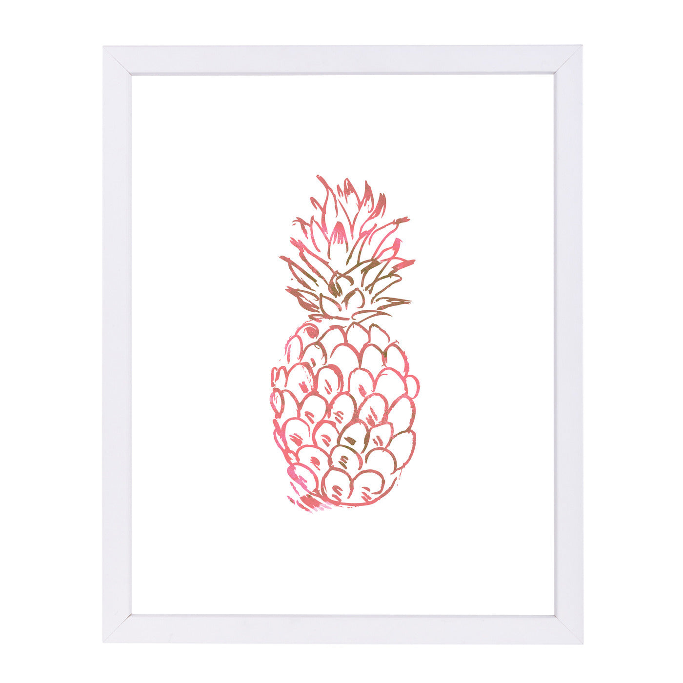 Watercolor Pink Pineapple  by Jetty Printables Framed Print - Americanflat