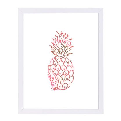 Watercolor Pink Pineapple  by Jetty Printables Framed Print - Americanflat